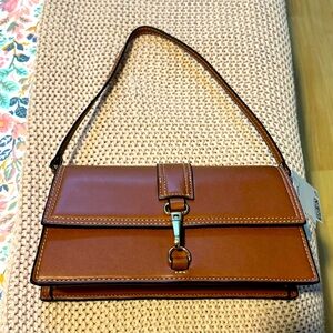 Tan purse- silver hardware